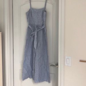 J.Crew Seersucker Linen Jumpsuit